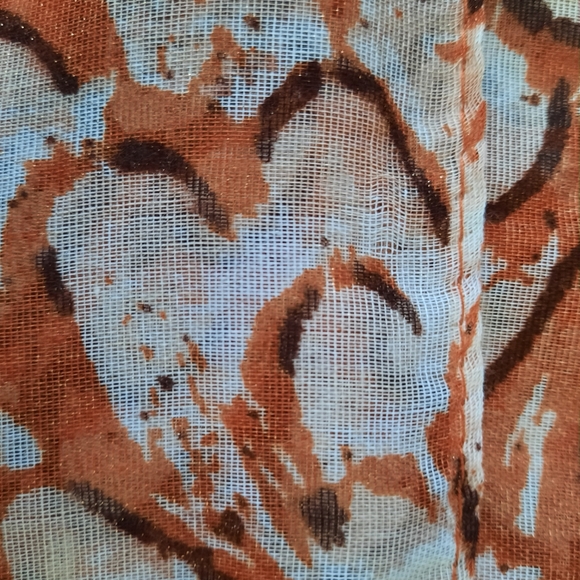 Charming Charlie Large Infinity Scarf Spring Summer Gold Thread - Picture 11 of 13